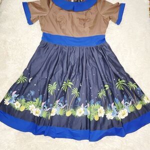 Her Universe Disney Stitch Tiki Retro Dress Plus Size 2 New